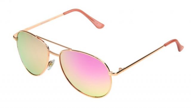 Reflective Sunglasses Pink/Gold