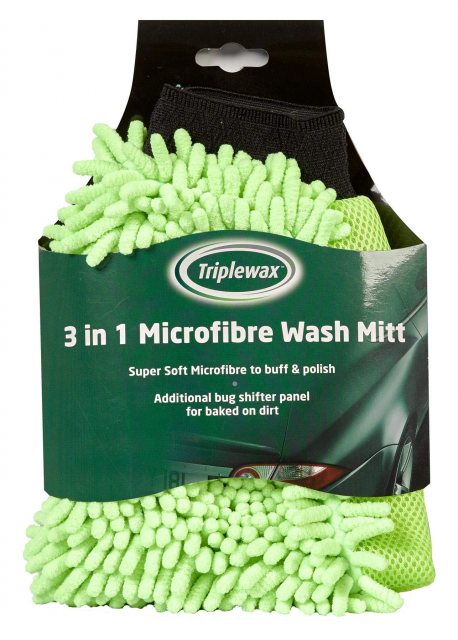 Triplewax Triplewax 3 In 1 Microfibre Wash Mitt