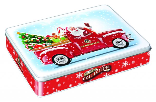 Campbells Shortbread Santa In Van Tin 150g