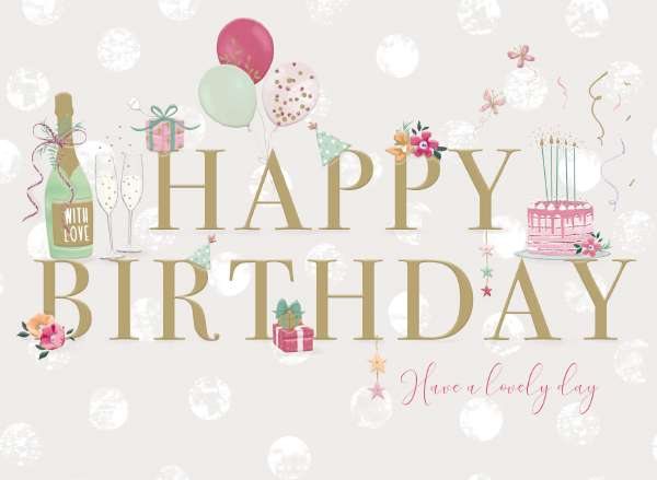 Happy Birthday Balloons Card