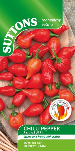 SUTTONS Suttons Raging Bull Chilli Pepper Seed