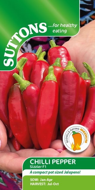 SUTTONS Suttons Sizzler Chilli Pepper F1 Seed