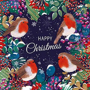 Christmas Card Christmas Robins