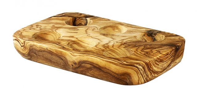 Naturally Med Olive Wood Egg Cup Holder