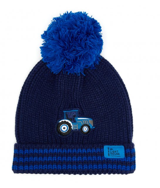 Lighthouse   Lighthouse Bobbie Bobble Hat Blue Tractor Size 5-10