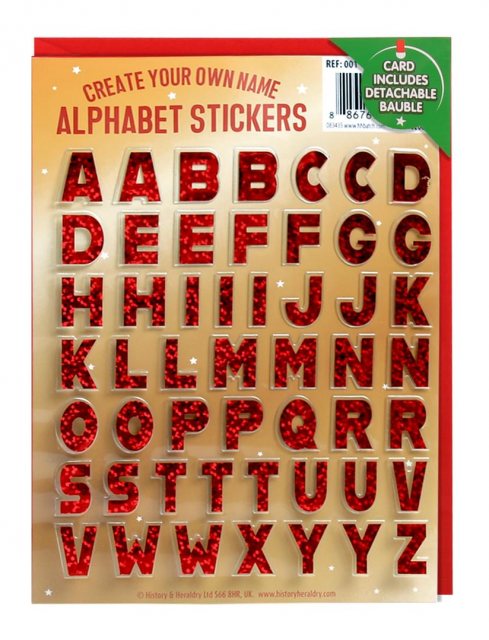 History & Heraldry Alphabet Stickers