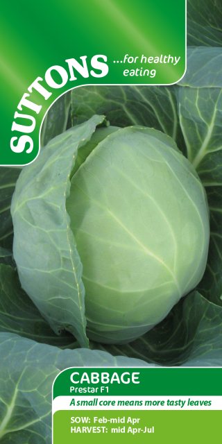 SUTTONS Suttons Brassica Prestar Cabbage F1 Seeds