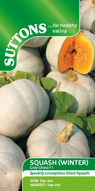 SUTTONS Suttons Pumpkin Cucurbita Grey Ghost F1 Seeds