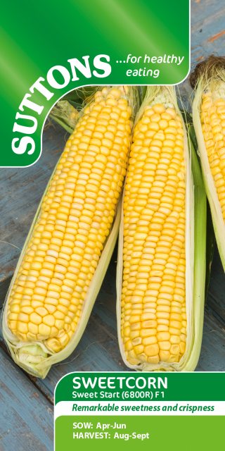 SUTTONS Suttons Sweetcorn Zea Sweet Start F1 Seeds
