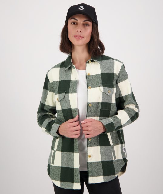 Swanndri Swanndri Rapaki Shacket Hunter Green/Sandshell