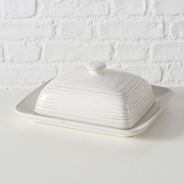Boltze Jonah Butter Dish Beige 7cm