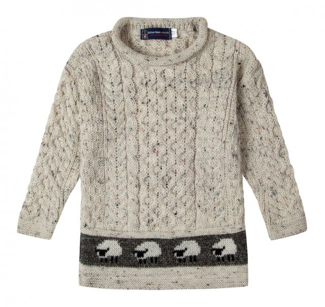 J M Cooper J M Cooper Kid's Sheep Border Jumper Aran Nepp