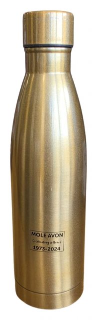 MOLEAVON Mole Avon 50th Anniversary Gold Water Bottle