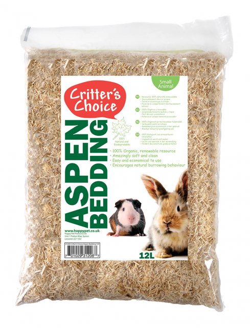 HAPPYPET Critters Choice Aspen Bedding 12L