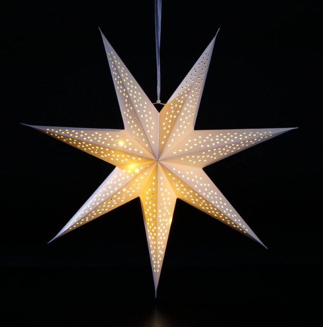 Light Up Paper North Star Warm White 60cm 20 LEDs