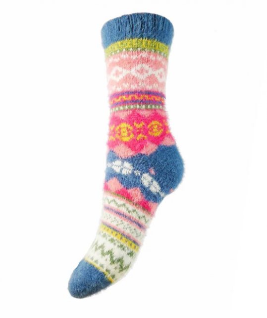 GEMJAR Gemjar Wool Blend Sock Blue Heel Multi