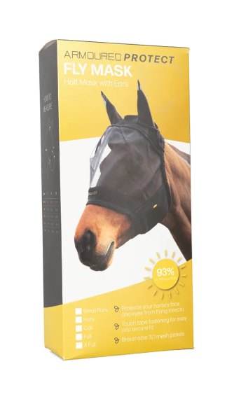 HY Equestrian Hy Equestrian Armoured Protect Half Fly Mask With Ears