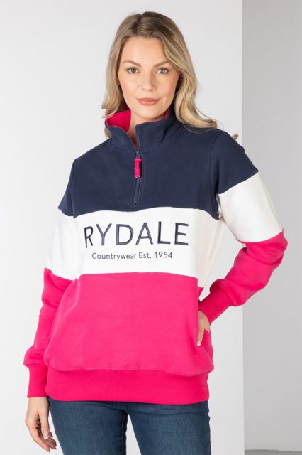 Rydale Rydale Byland Sweatshirt Navy/White/Bonbon