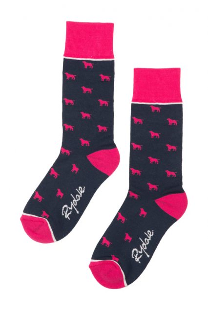 Rydale Rydale Wagging Dog Ankle Sock Navy Size 4-7