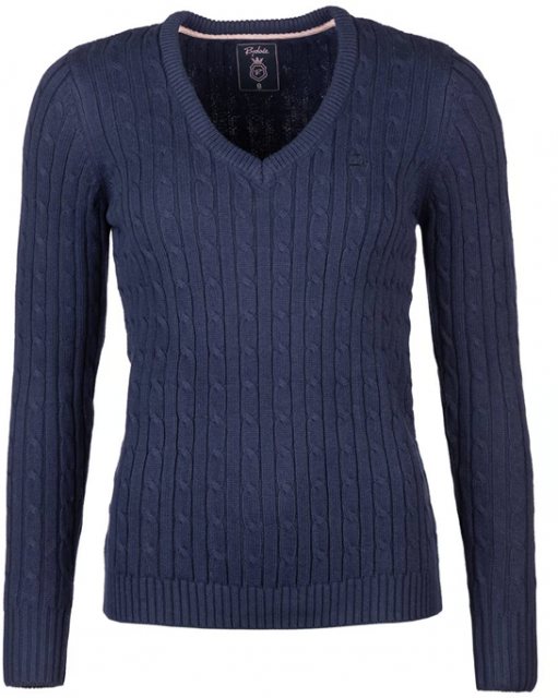 Rydale Rydale Emma Cable Knit V Neck Jumper Navy