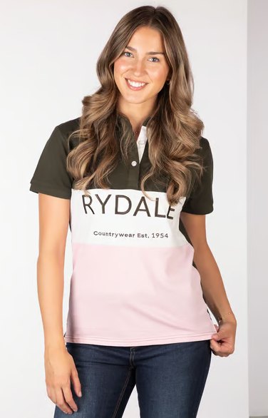 Rydale Rydale Byland Polo Shirt Olive/White/Sorbet