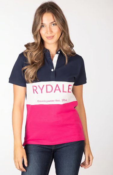 Rydale Rydale Byland Polo Shirt Navy/White/Bonbon