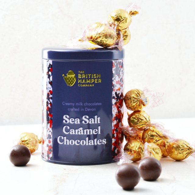 British Hamper Sea Salt Caramel Chocolates Tin 127g