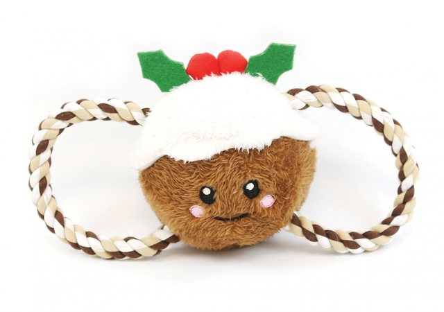 HAPPYPET Happy Pet Christmas Pudding Tug Of War Rope Dog Toy