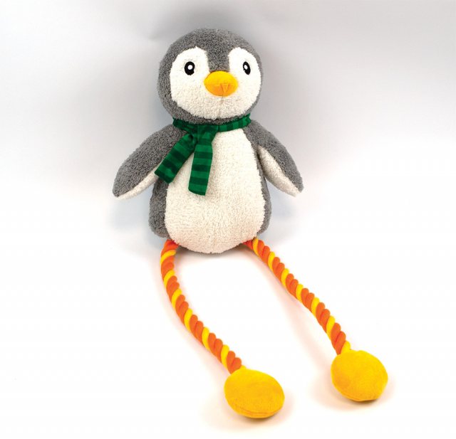 HAPPYPET Happy Pet Pebble The Penguin Long Legs Ropee Dog Toy
