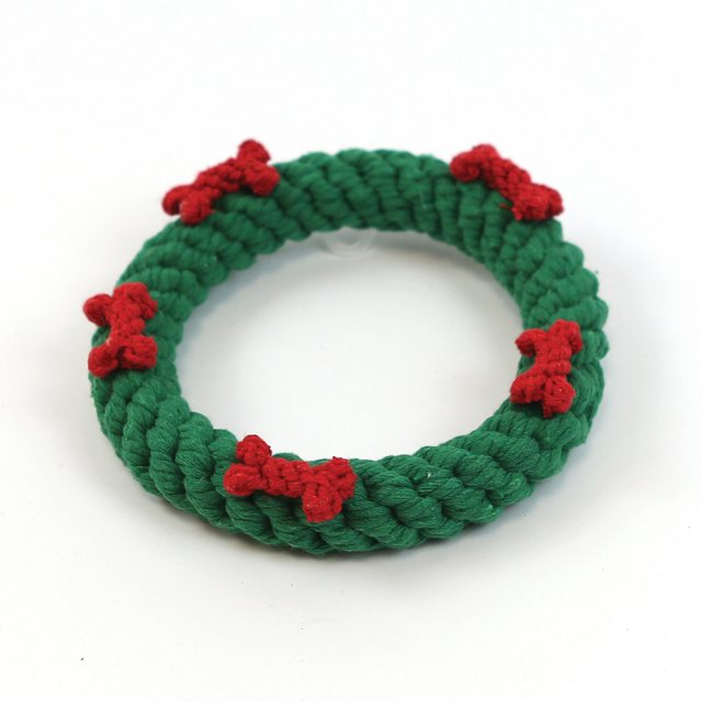 Happy Pet Christmas Wreath Ropee Dog Toy