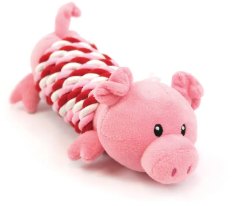 HAPPYPET Happy Pet Pig In Blanket Rope Dog Toy