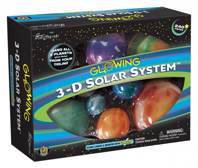 Glowing 3D Solar System