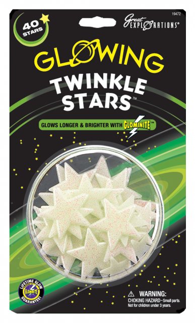 Glow In The Dark Twinkle Stars 40 Pack