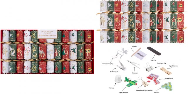 12 Days Of Christmas Crackers 12 Pack