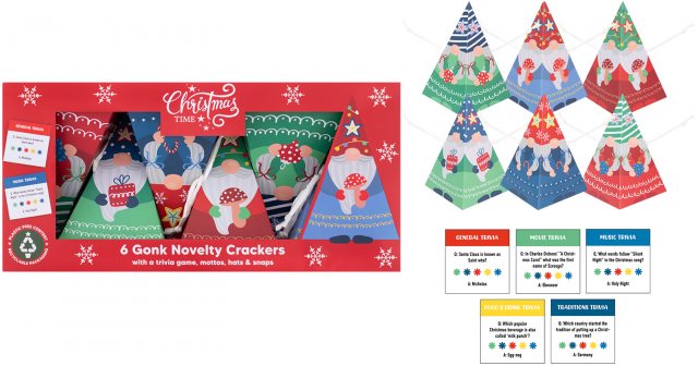 Christmas Cracker 6 Pack Novelty Gonk