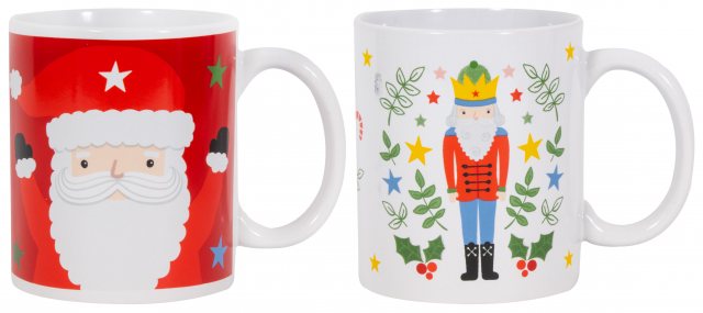 Santa & Nutcracker Mug Assorted