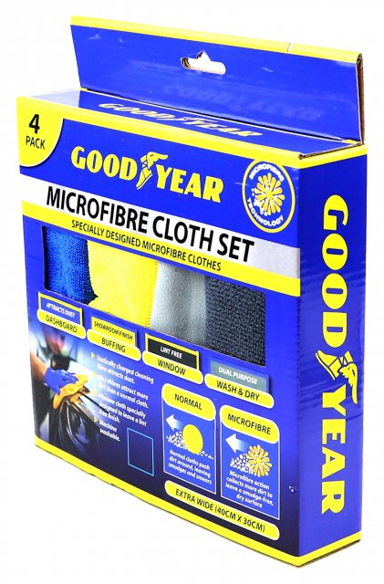 Goodyear Goodyear Microfibre Cloth 4 Pack