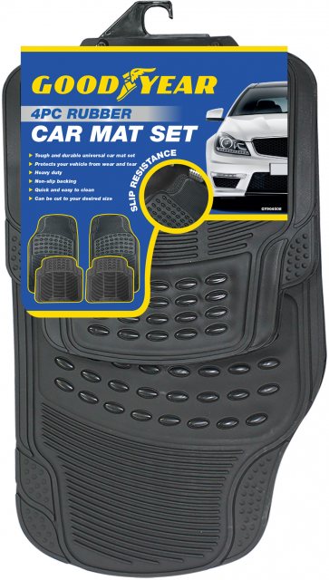 Goodyear Goodyear Heavy Duty Car Mat 4 Pack