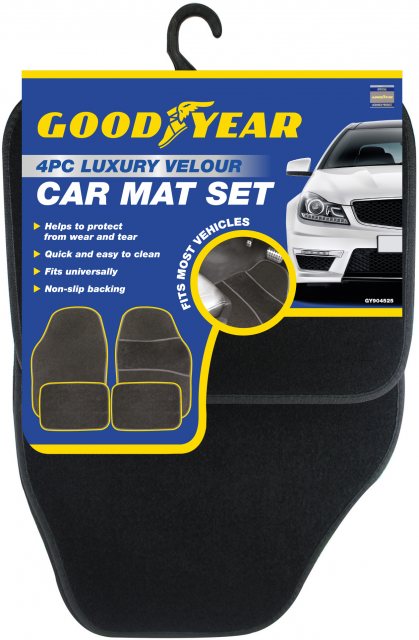 Goodyear Goodyear Luxury Car Mat 4 Pack