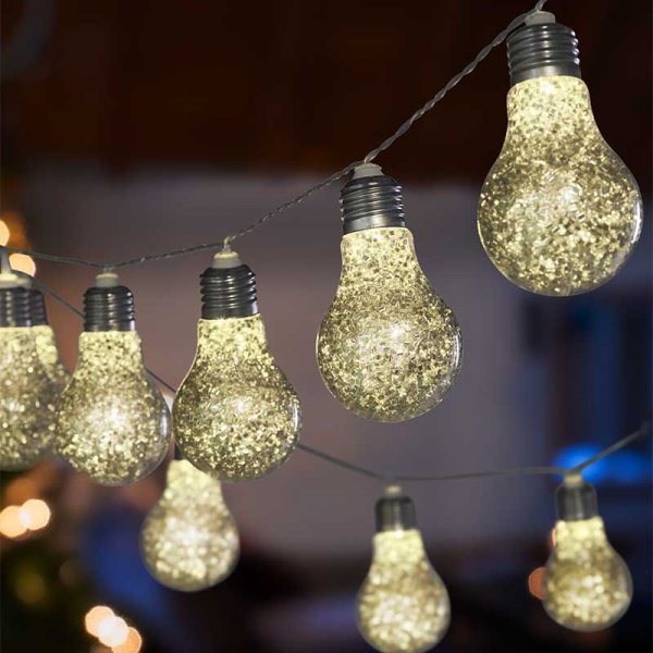 Three Kings GlitterBulb String Lights 10 Pack