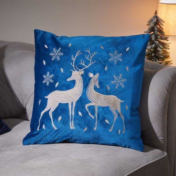 Three Kings Reindeer Cushion