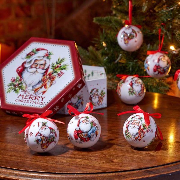 Three Kings Santa Claus Vintage Baubles 7 Pack