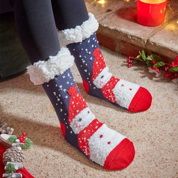 Three Kings Frosty Snowman Slipper Socks