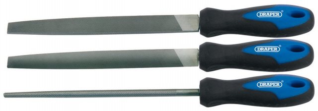 Draper Draper Soft Grip Engineers File Set 200mm 3 Pack