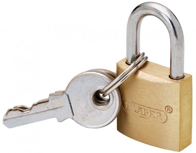 Draper Draper Brass Cylinder Padlock
