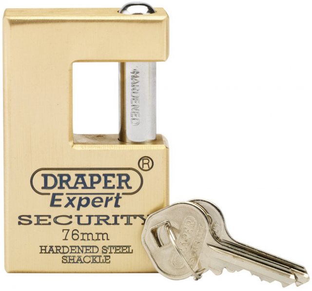 Draper Draper Expert Close Shackle Solid Brass Padlock 76mm