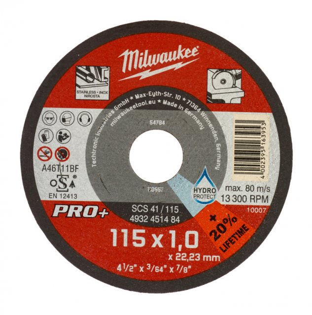MILWAUKE Milwaukee Pro+ SCS41 Cutting Disc 115mm x 1mm
