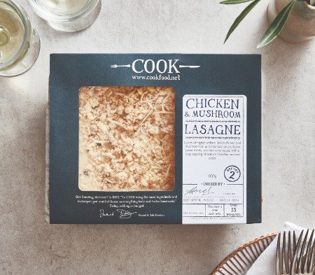 Cook Frozen Chicken & Mushroom Lasagne Ready Meal For 2
