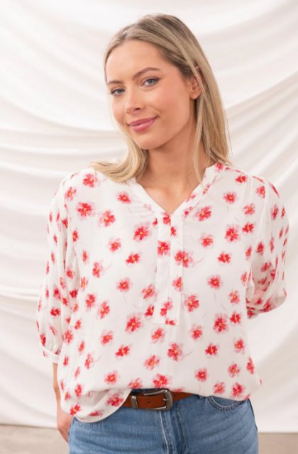 Lighthouse Lola Blouse Soft Pink Floral