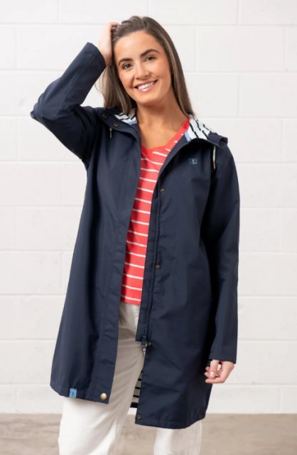 Lighthouse   Lighthouse Beachcomber Long Coat Navy